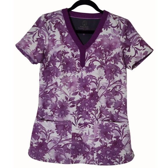Purple Label By Healing Hands, Fig, S.C.R.U.B Scrubs Tops and 1 pant Size S - Picture 2 of 16